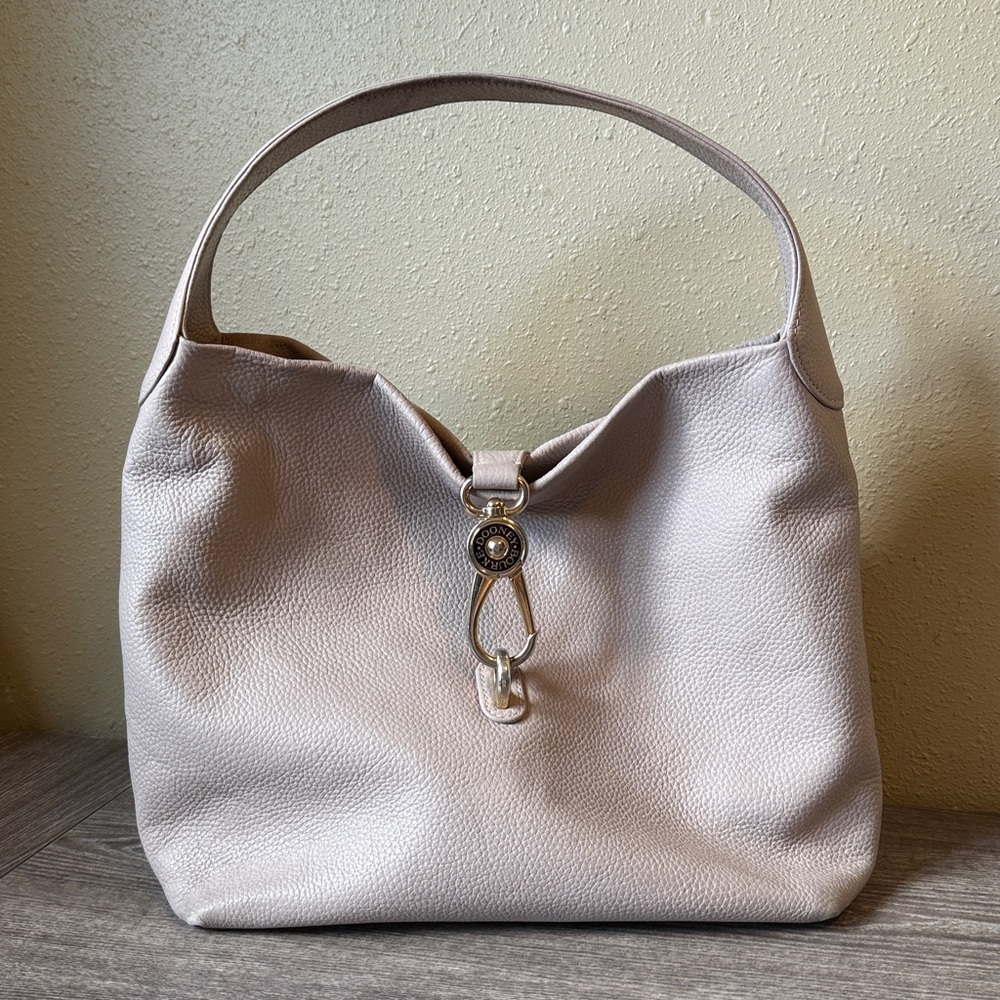 D&B Lucca Collection Logo Slouchy Hobo Shoulder Bag